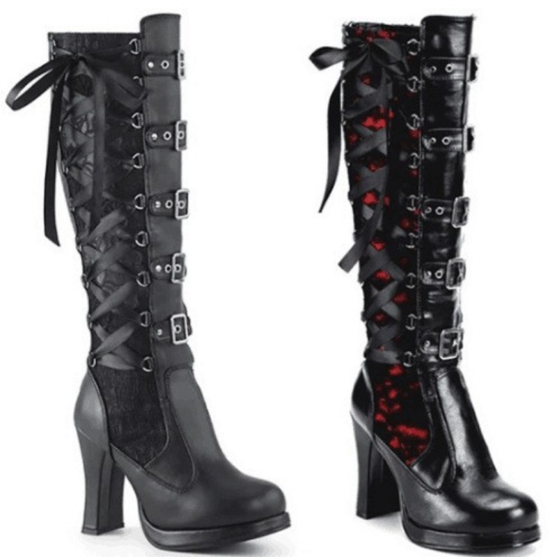 Crossfit Youtube - Punk Gothic Style Women's Knee High
