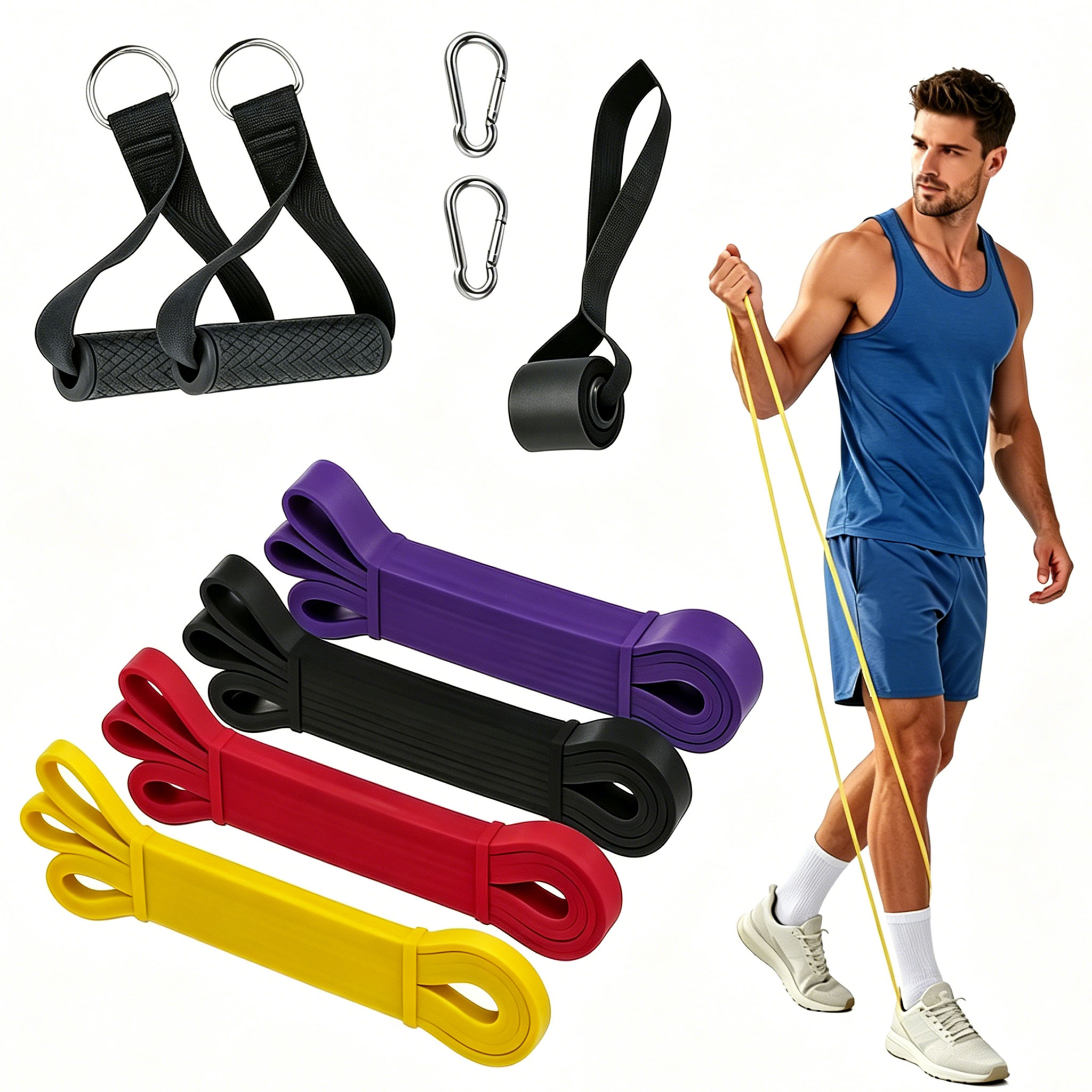 Pull Up Assist Band - Men's Pull-Up Power Band Set, Horizontal