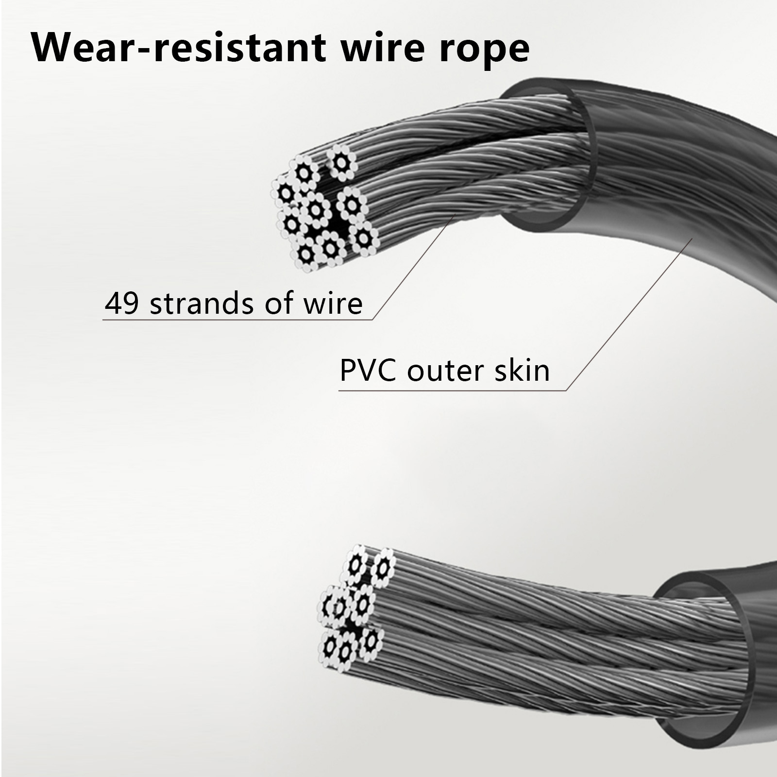 High-strength black PVC-coated - Skipping Rope Pvc ulasan dan harga
