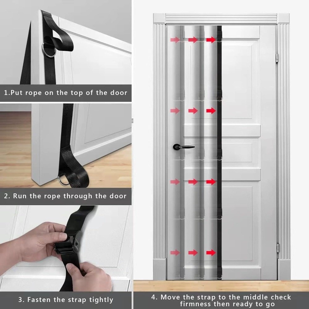 Home Fitness Door Anchor Strap - Pull Up Assist Band ulasan dan harga