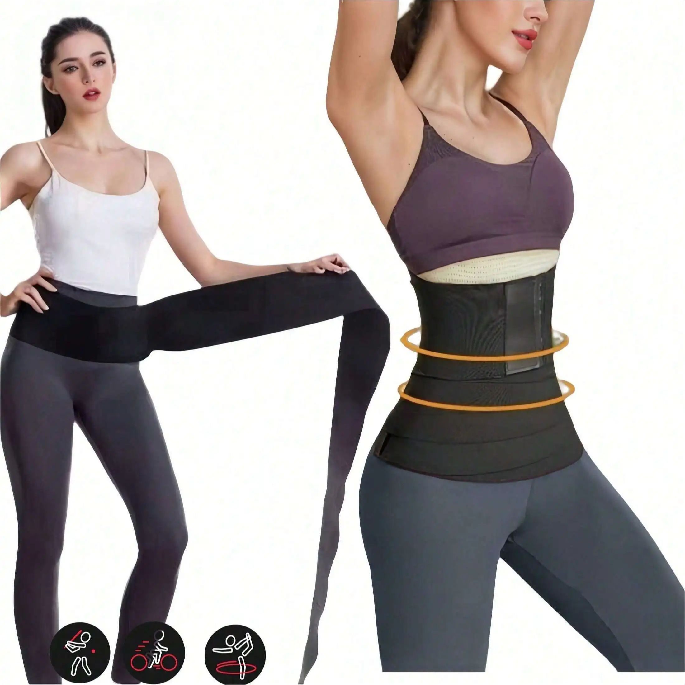 Women Waist Bandage Wrap Trimm - Pull Up Assist Band ulasan dan harga