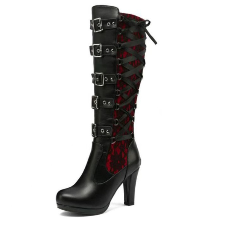 Punk Gothic Style Women's Knee - Crossfit Youtube ulasan dan harga