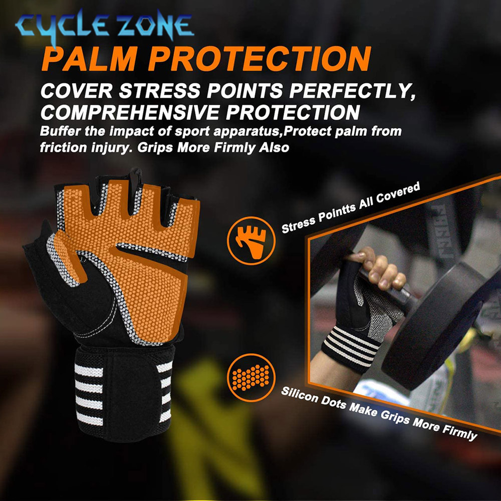 1 Pair Half Finger Gym Fitness - Crossfit Workout With Equipment ulasan dan harga