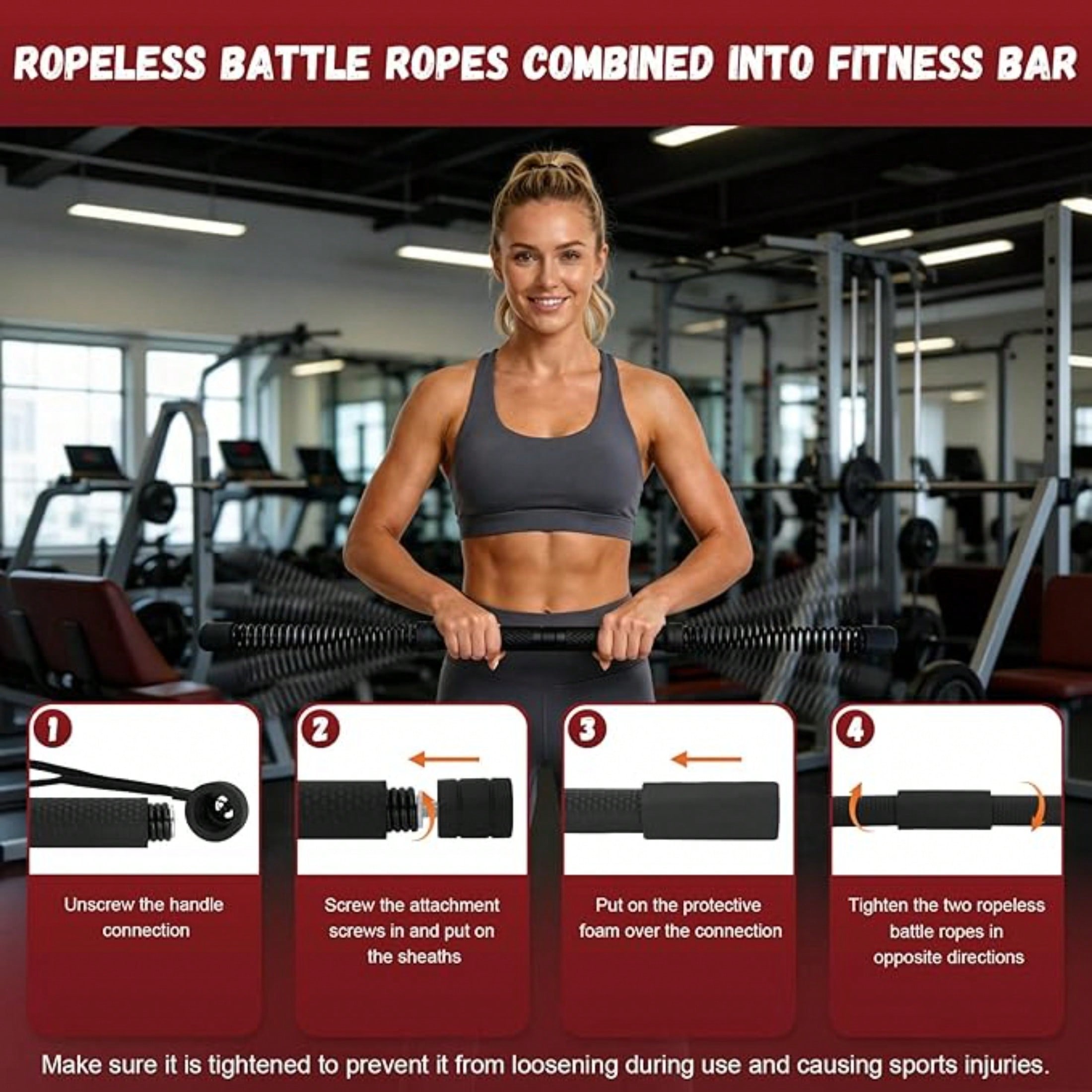 2-in-1 Upgraded Cordless Battl - Crossfit Workout With Equipment ulasan dan harga
