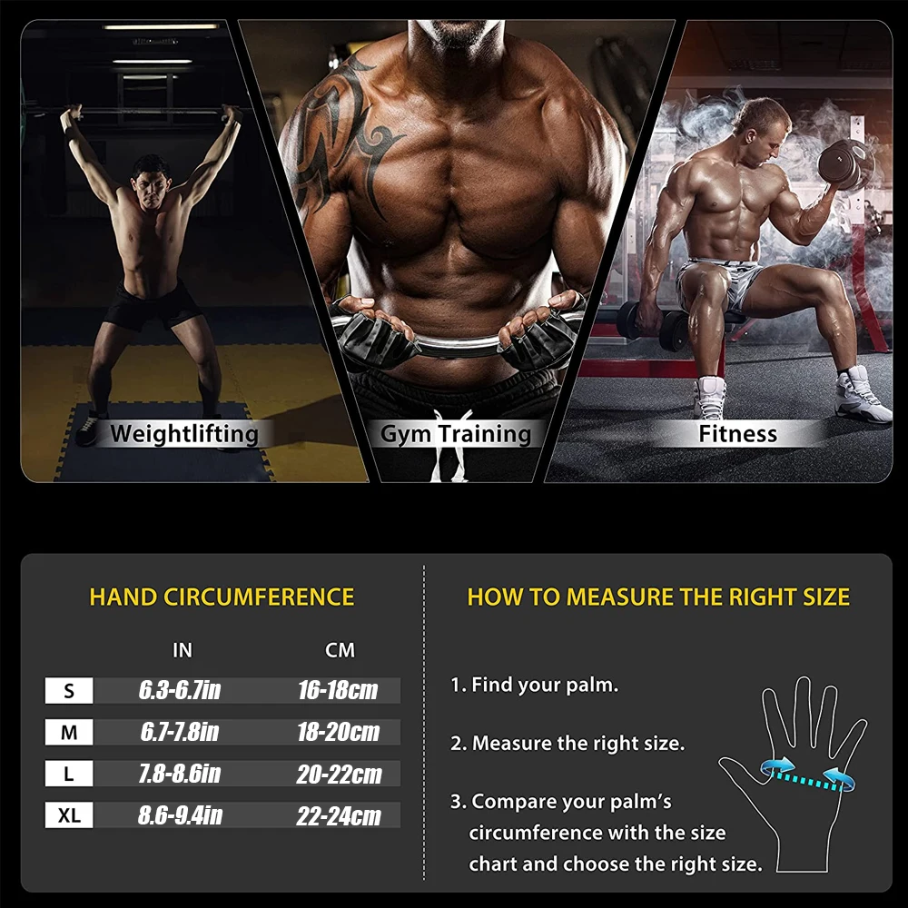 1Pair Half Finger Gym Fitness  - Crossfit Workout With Equipment ulasan dan harga
