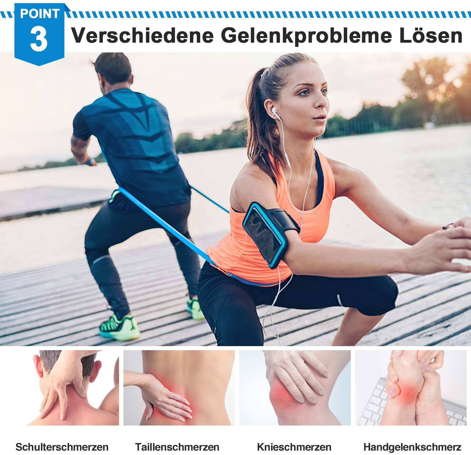 Elastic Fitness Bands 3Pcs Res - Crossfit Workout With Equipment ulasan dan harga